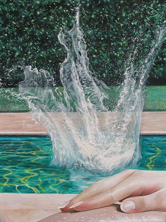 The Dreamers   detail of splash Bikini Artwork by Artist Brett Moffatt