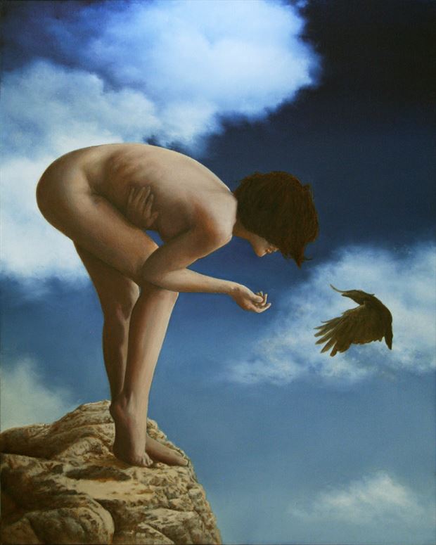 The Messenger Artistic Nude Artwork by Artist George Paul Miller