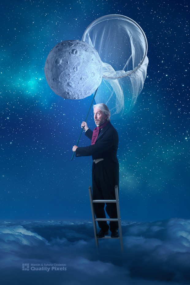 The Mooncatcher Photo Manipulation Artwork by Model Horace Silver
