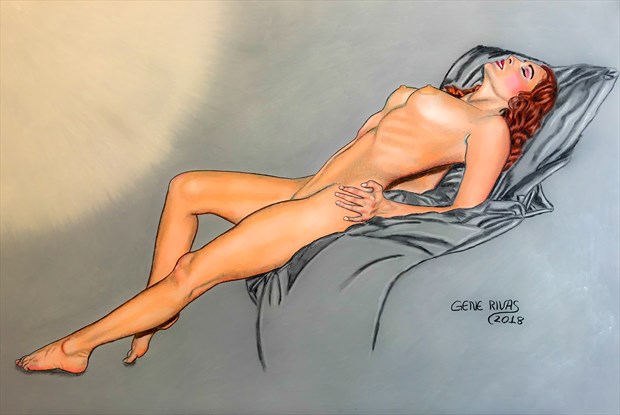 The Red Haired Nude Artistic Nude Artwork by Artist Gene Rivas