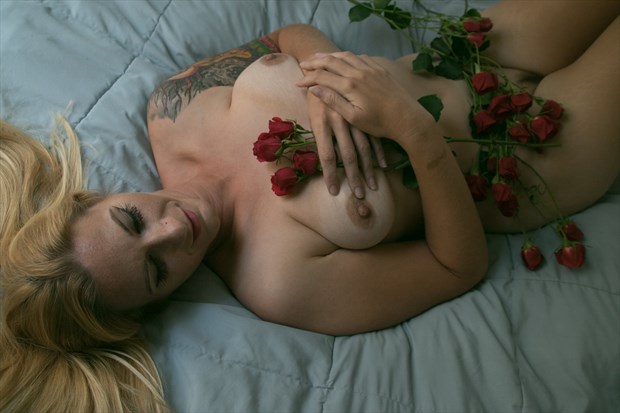 The Rosebed Natural Artistic Nude Photo by Photographer Randy Anagnostis