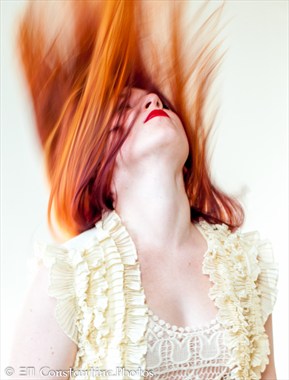 The Vivid Redhead, Holly Rogue Swings into Action Abstract Photo by Photographer Constantine.Photos