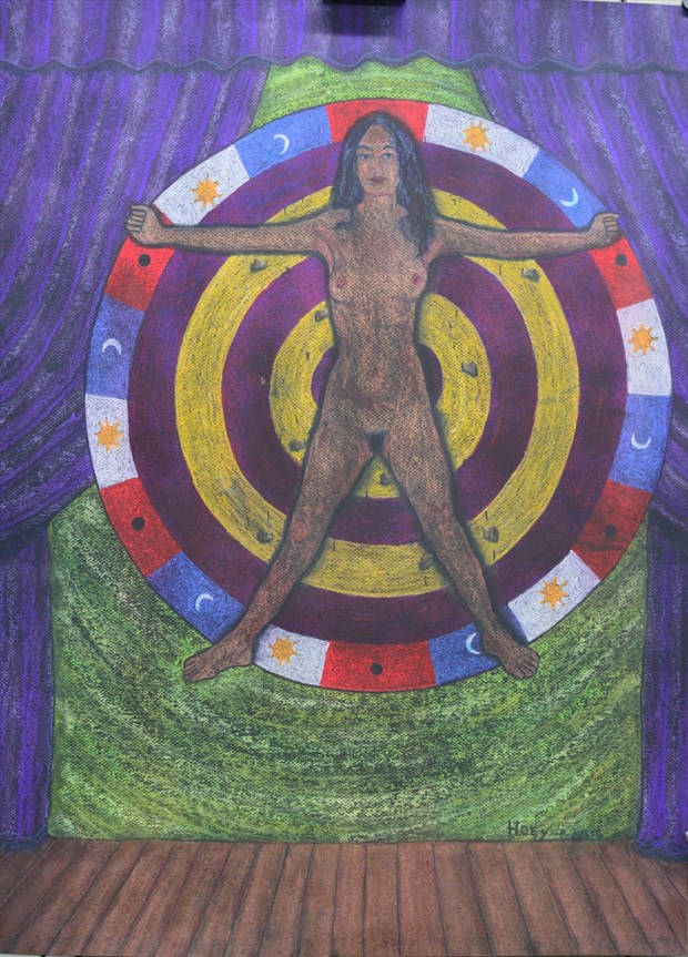 The Wheel Artistic Nude Artwork by Artist Michael Hoey Art