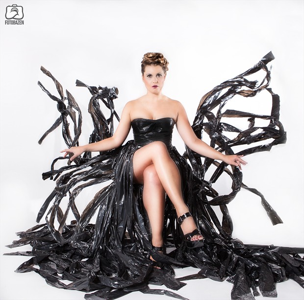 The garbage  bag dress Glamour Photo by Model Diana