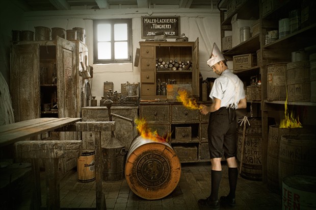 The man who loved fire Surreal Photo by Photographer wega