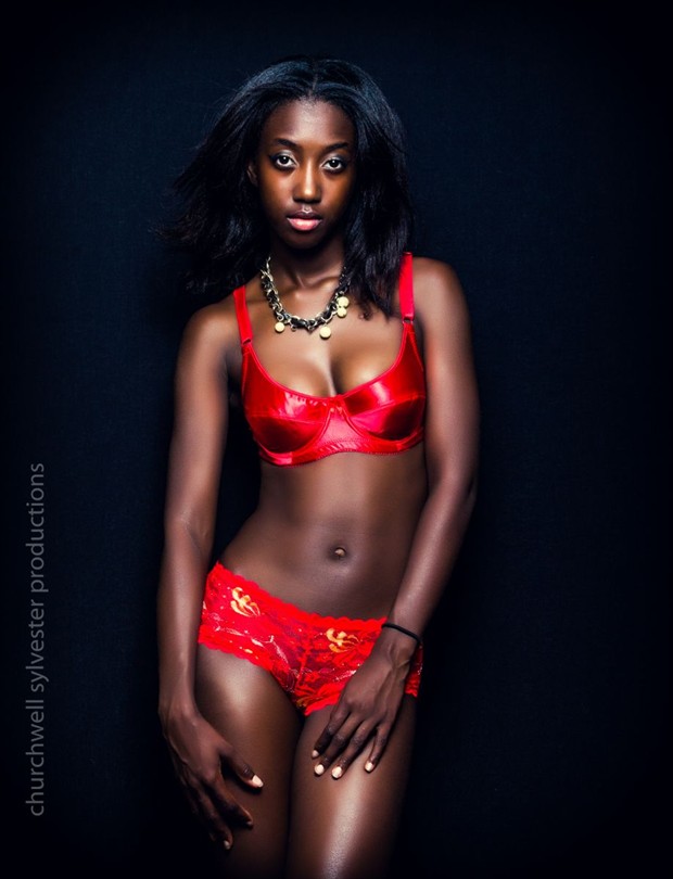 The red bandit  Lingerie Photo by Model Nyasia Sylvester
