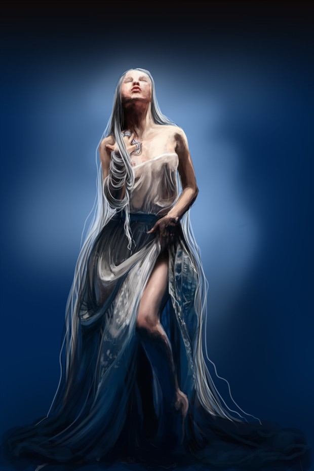 The white queen Abstract Artwork by Artist Emanuelle
