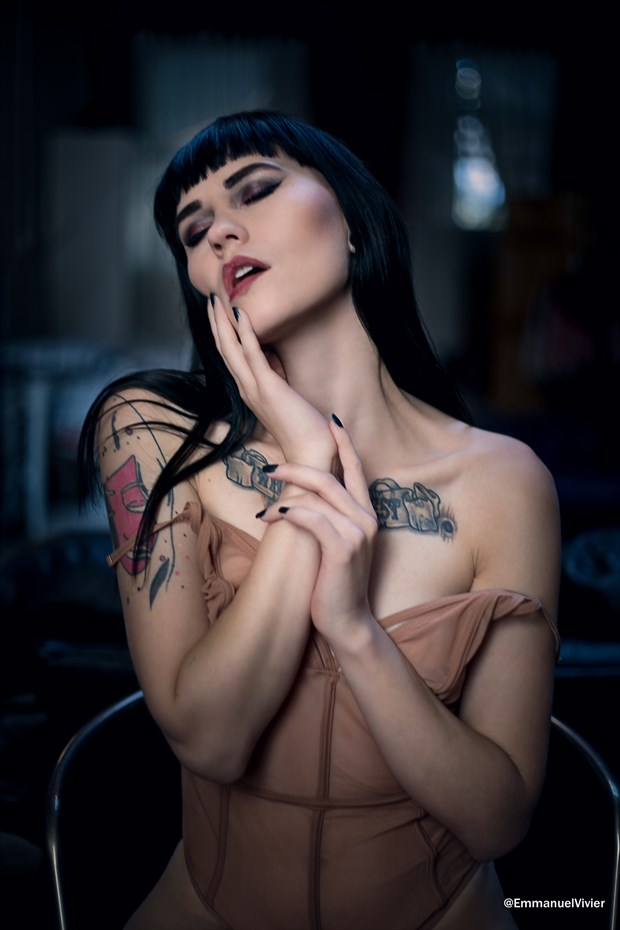 Tiffany Nacke model, black and white, brooklyn Tattoos Photo by Photographer EmmanuelVivier