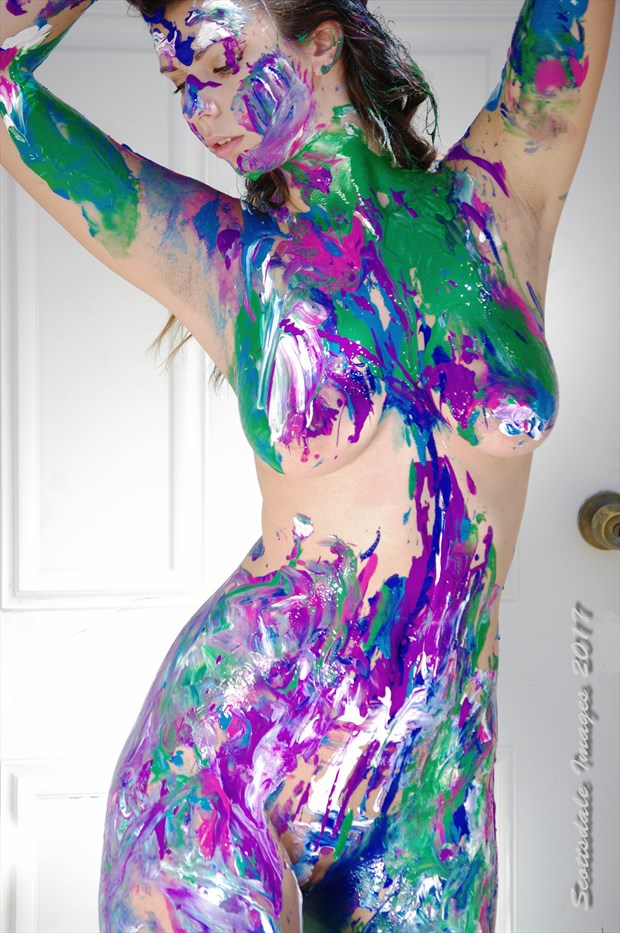 Tori playing with paint Artistic Nude Photo by Photographer Scottsdale Images