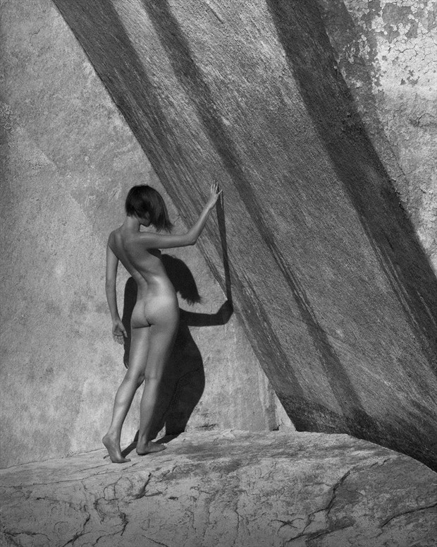 Touching Rock Artistic Nude Photo by Photographer A. S. White
