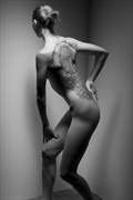 Triangles and Tattoo Artistic Nude Photo by Photographer Peter Le Grand
