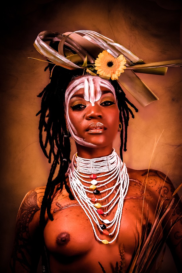 Tribal art Artistic Nude Artwork by Model Moniasse