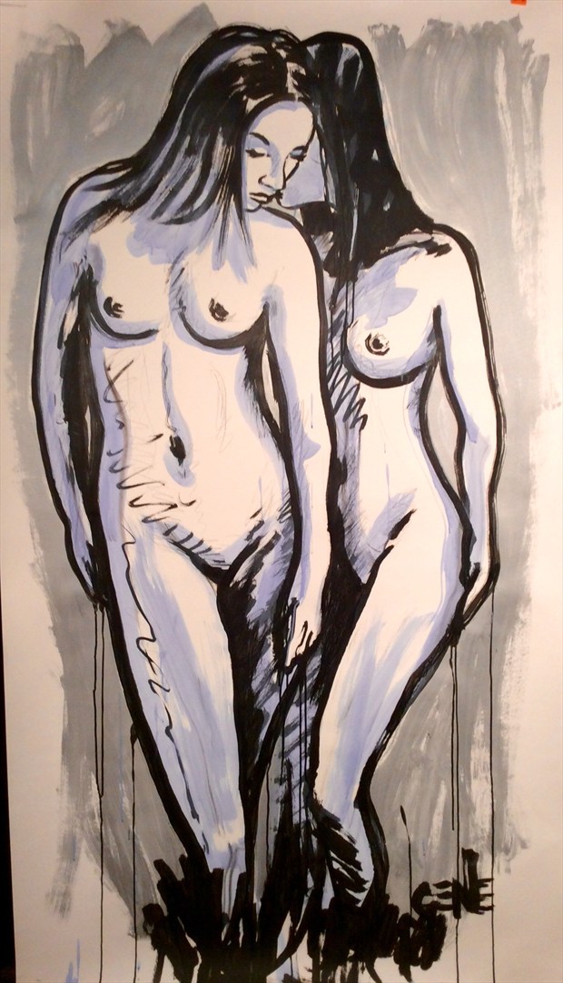 Two Within Artistic Nude Artwork by Artist artistGENE