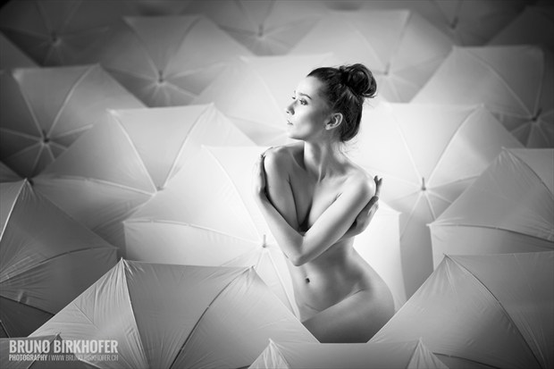 Umbrella Artistic Nude Photo by Photographer Bruno Birkhofer
