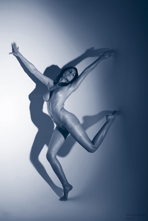 Untitled Blue 6: Every Move Tells a Story. Artistic Nude Photo by Photographer Mark Bigelow