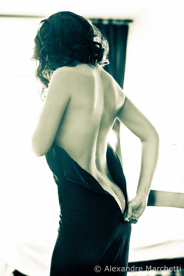 Unzipping Artistic Nude Photo by Photographer Alex Marchetti