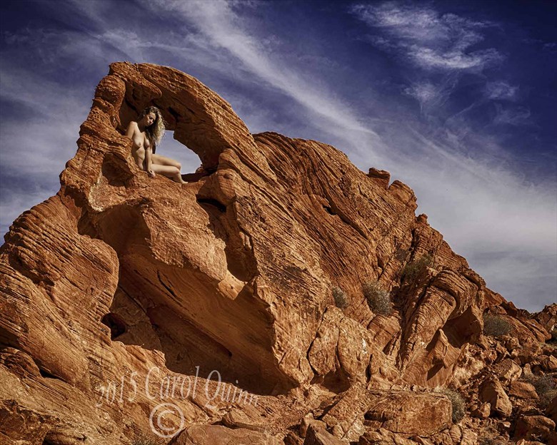 Valley of Fire Arch Artistic Nude Photo by Model Riccella