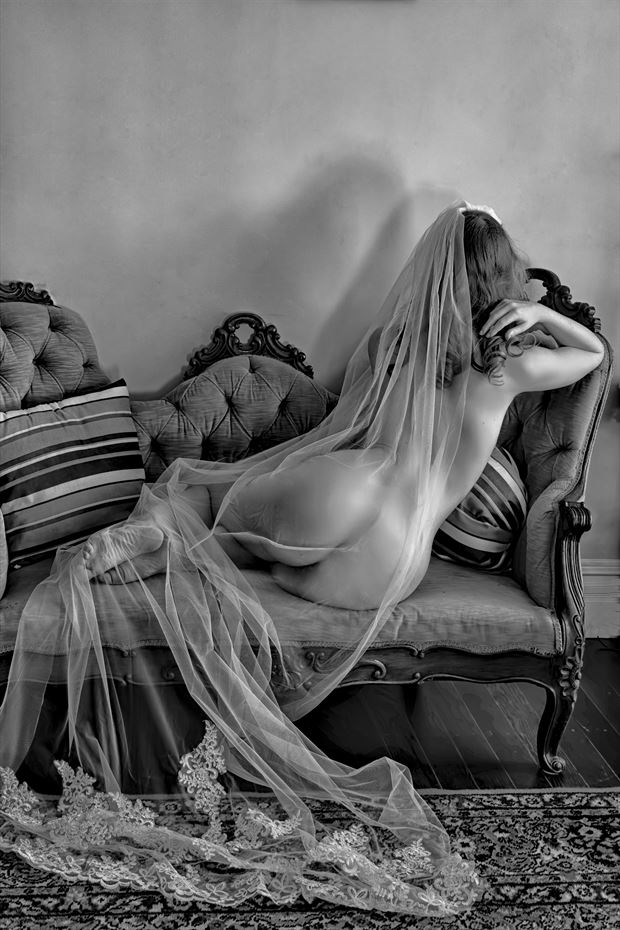 Veiled Nude in the Sitting Room Artistic Nude Photo by Photographer Philip Turner