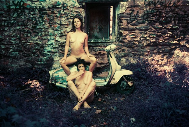 Vex, Katlyn, and my Lambretta Artistic Nude Photo by Photographer TheFabNears