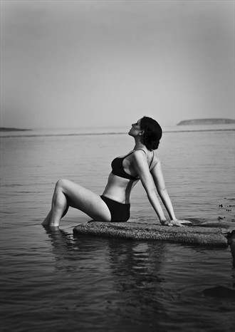 Vintage by the seaside with Becca Bikini Artwork by Photographer Aviaandy