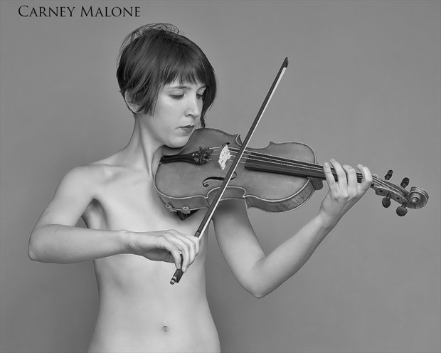 Violinist Artistic Nude Photo by Photographer Carney Malone