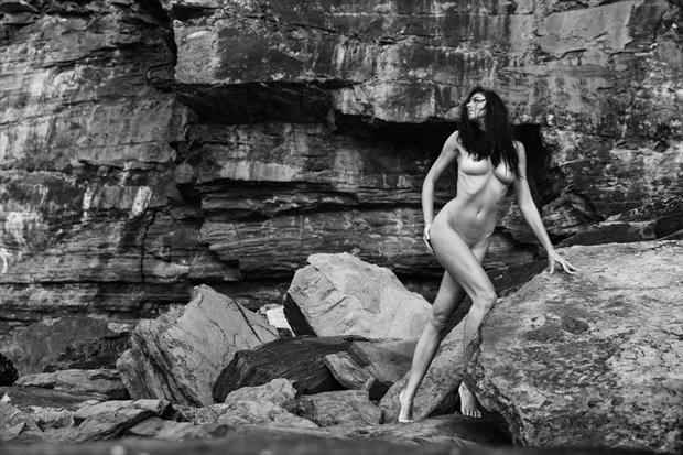 Walking over Rocks Artistic Nude Photo by Photographer Stephen Wong