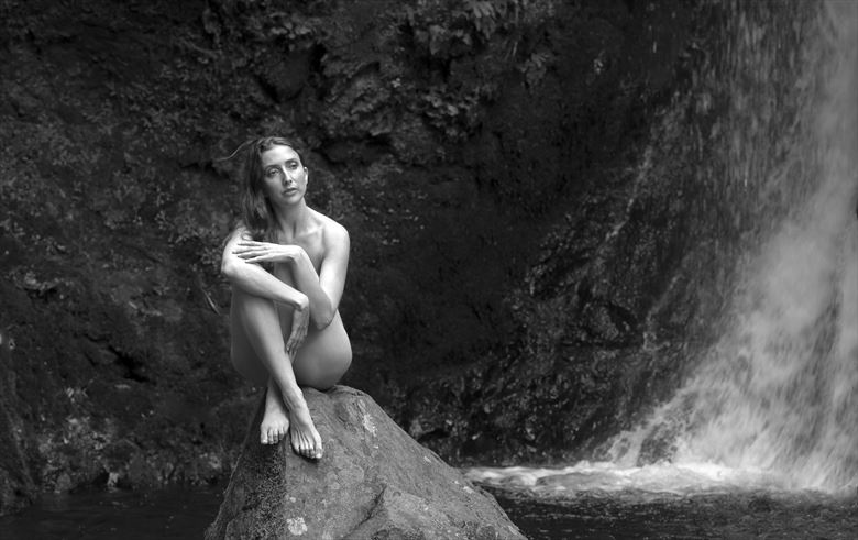 Waterfall Lady Figure Study Photo by Photographer Eric Lowenberg