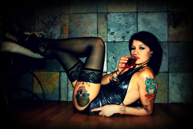 Wine Tattoos Photo by Model april.xtine