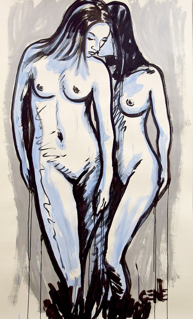 Within Her Artistic Nude Artwork by Artist artistGENE