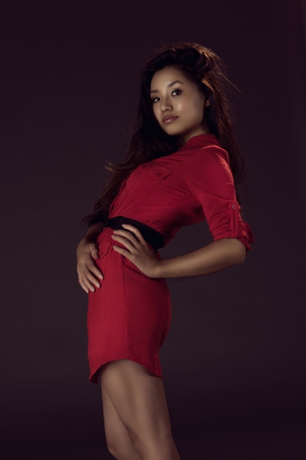 Woman in Red  Fashion Photo by Photographer JayPeter