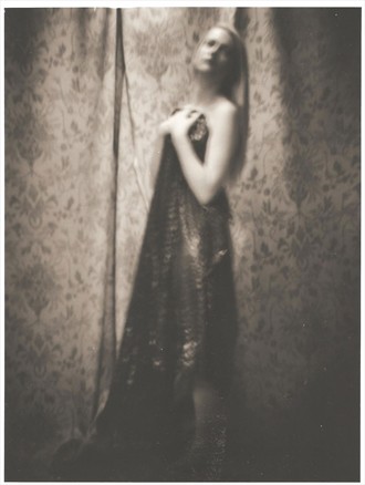 Woman standing Vintage Style Photo by Photographer Wooden Halfplate