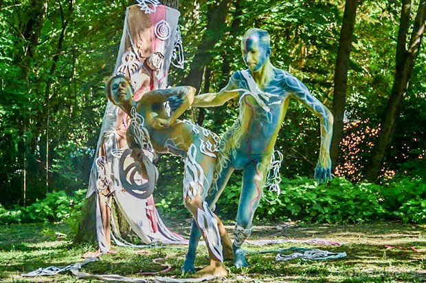 World Bodypainting Festival 2014 installation Nature Photo by Model Lars