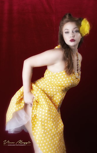 Yellow Dress  Vintage Style Photo by Photographer Vince Maggio