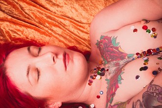 Zelda: Sequins Artistic Nude Photo by Photographer Kevin Mack
