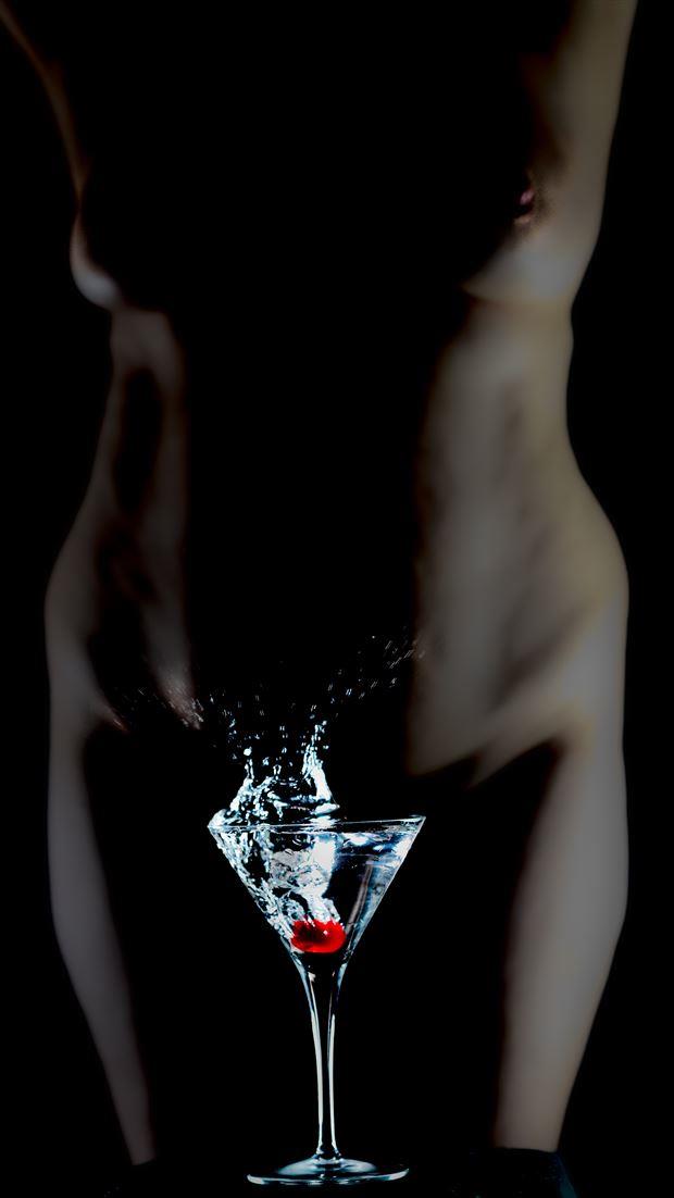 a cherry and a glass artistic nude photo by photographer daylight evocation