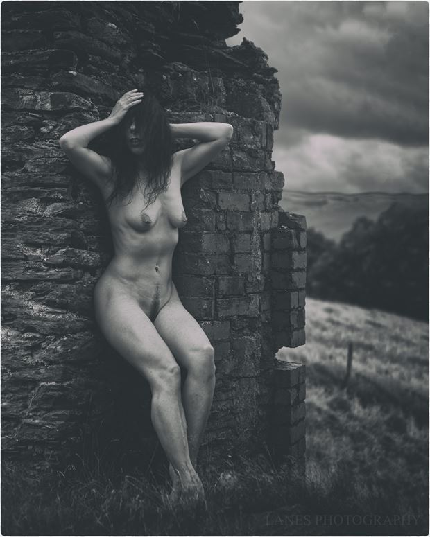a leaf is vulnerable in a storm artistic nude photo by photographer lanes photography