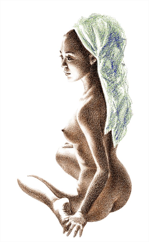 a moment of hesitation artistic nude artwork by artist subhankar biswas
