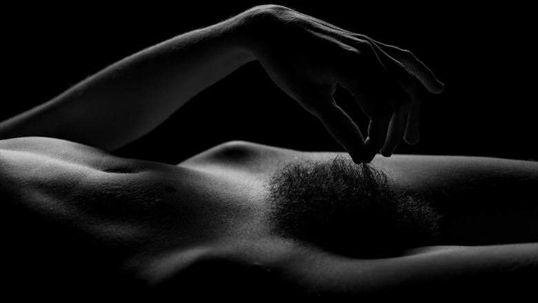 a slight tug artistic nude artwork by photographer brown lotus