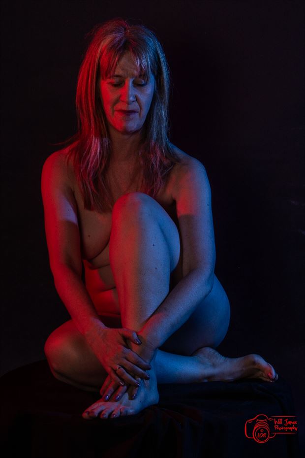 a study in red and blue artistic nude photo by photographer will james