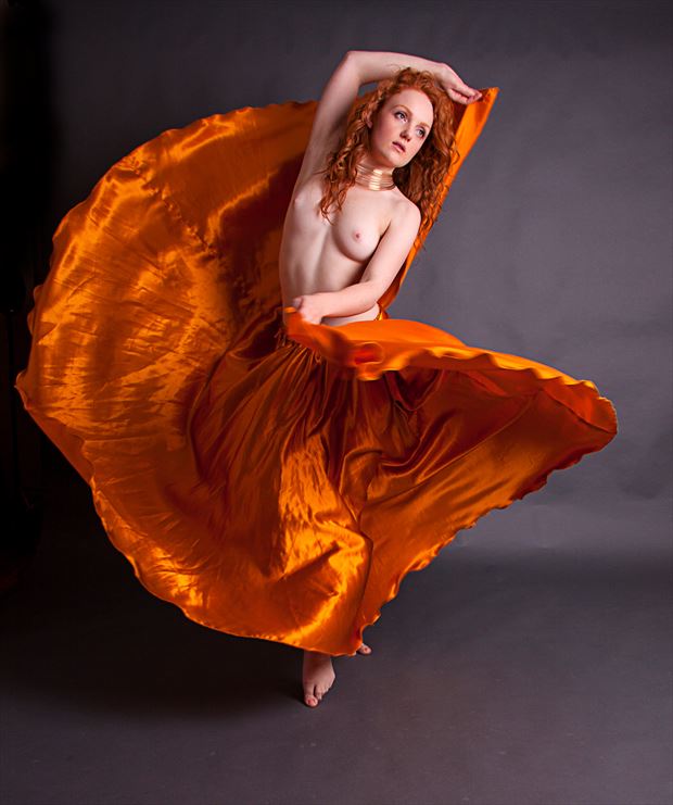 a swirl of orange artistic nude photo by photographer plasmodium