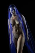 a vision in blue artistic nude photo by model seraphina