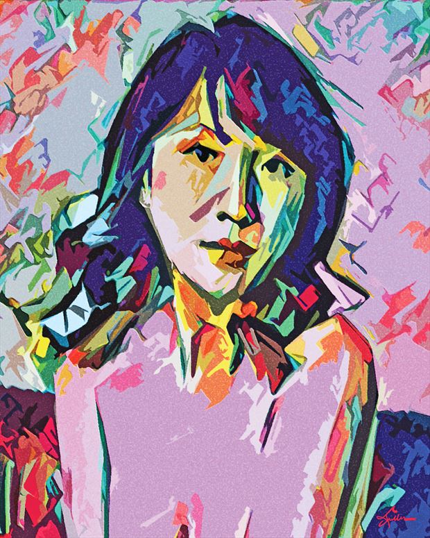 a woman of korea digital artwork by artist van evan fuller