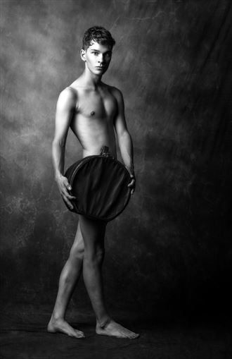 a young man s dignity saved by the old dowager s hat box artistic nude photo by photographer matt whitby