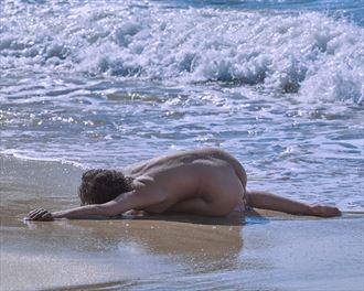 abi in the surf artistic nude photo by photographer jefflamarche