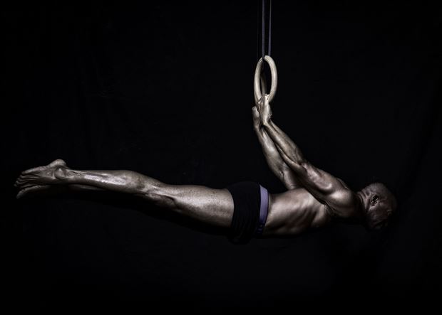 aerial gymnastics back lever studio lighting photo by model matriix