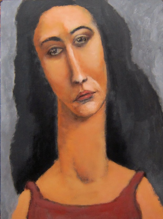 after Modigliani Experimental Artwork by Model rebeccatun
