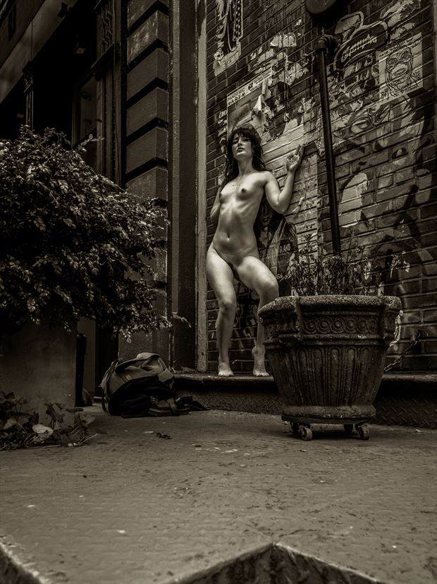 against the wall artistic nude photo by photographer fourth turning photo