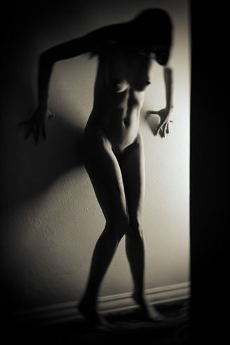 against the wall artistic nude photo by photographer genuineburke