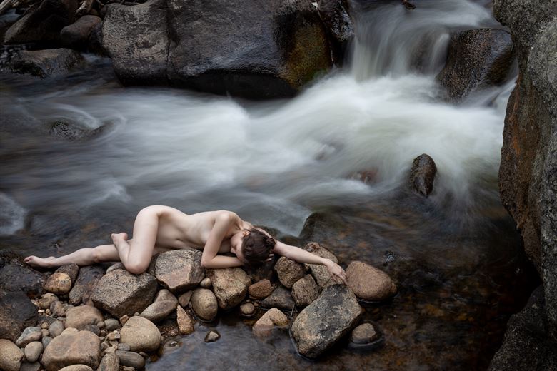 ahna at the river artistic nude photo by photographer eric upside brown