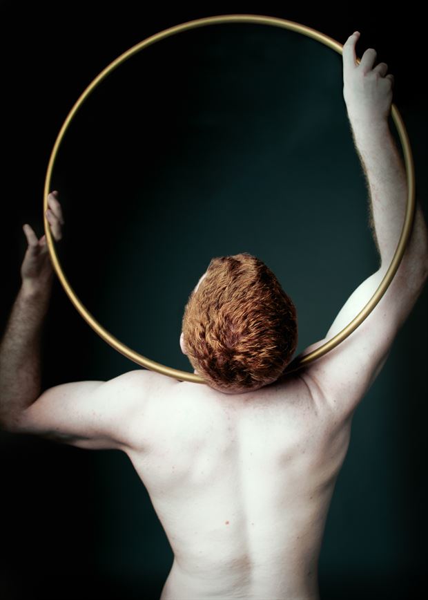 alex with hoop chiaroscuro photo by photographer david clifton strawn